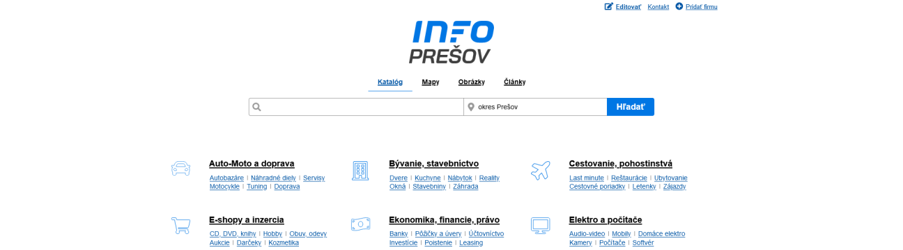 Info-Prešov.sk - Komplexný katalóg firiem pre vaše podnikanie v Prešove a okolí