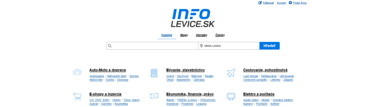 Info-Levice.sk - Katalóg firiem z Levíc | Nájdite tú správnu firmu pre Vaše potreby