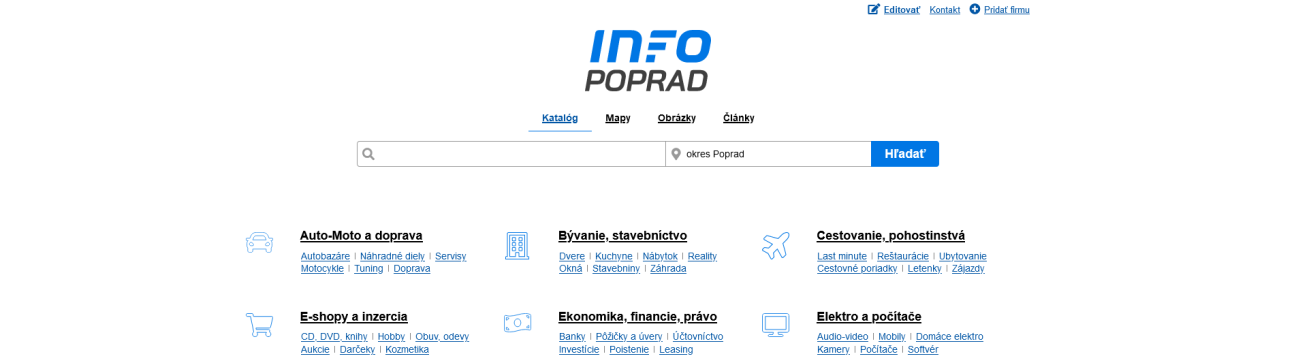 Info-Poprad.sk: Komplexný katalóg firiem z Popradu pre váš biznis